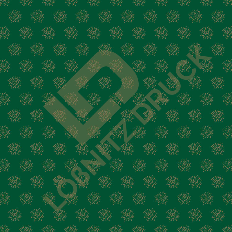 Bastelpapier Green and Gold Bohemian Muster 01
