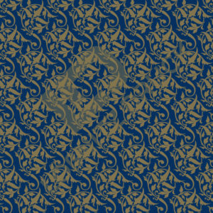 Bastelpapier Set Metallic Bold, Blue & Gold, blumig, 6-teilig, 30,5 x 30,5 cm, blau, gold, kräftig