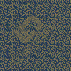 Bastelpapier Set Metallic Bold, Blue & Gold, Ornament, 6-teilig, 30,5 x 30,5 cm, blau, gold, kräftig