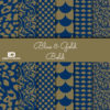 Bastelpapier Set Metallic Bold, Blue & Gold, 6-teilig, 30,5 x 30,5 cm, blau, gold, kräftig
