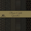 Bastelpapier Set Metallic Geometric, Black & Gold, 6-teilig, 30,5 x 30,5 cm, schwarz, gold, Geometrie