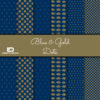 Bastelpapier Set Metallic Dots, Blue & Gold, 6-teilig, 30,5 x 30,5 cm, blau, gold