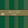 Bastelpapier Set Metallic Dots, Green & Gold, 6-teilig, 30,5 x 30,5 cm, grün, gold