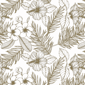 Platzdeckchen Motiv Hawaii klein, gold