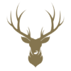 Platzdeckchen Motiv Hirsch, gold