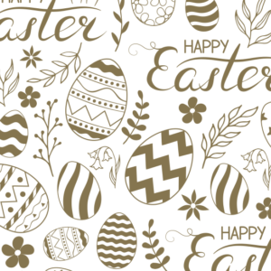 Platzdeckchen Motiv Ostern, gold