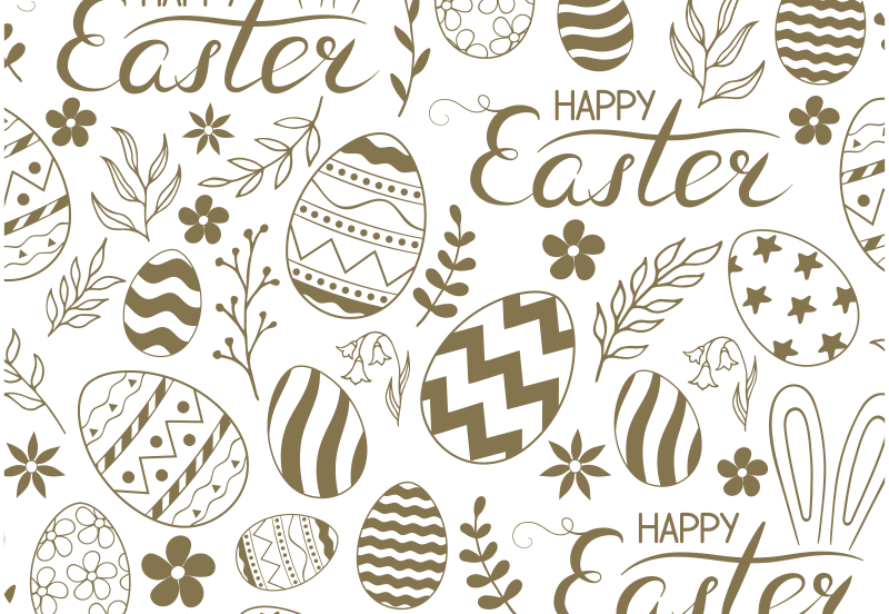 Platzdeckchen Motiv Ostern, gold