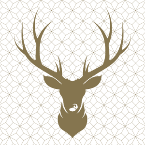 Platzdeckchen Hirsch Geometric Metalleffekt gold