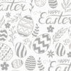 Platzdeckchen Ostern Metalleffekt silber