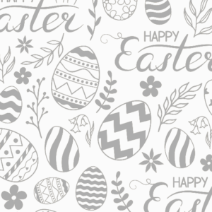 Platzdeckchen Ostern Metalleffekt silber