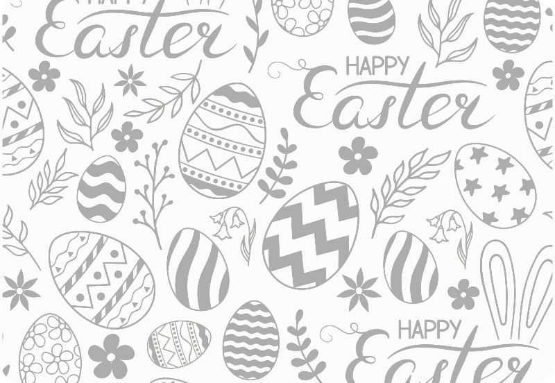 Platzdeckchen Ostern Metalleffekt silber
