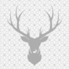 Platzdeckchen Hirsch Geometric Metalleffekt silber