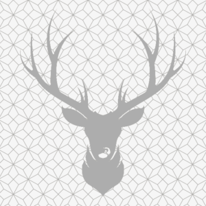 Platzdeckchen Hirsch Geometric Metalleffekt silber