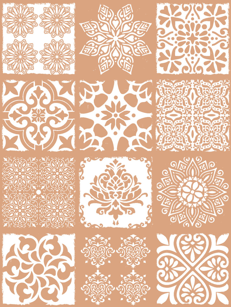 Fliesenaufkleber terracotta