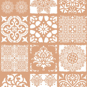 Fliesenaufkleber terracotta