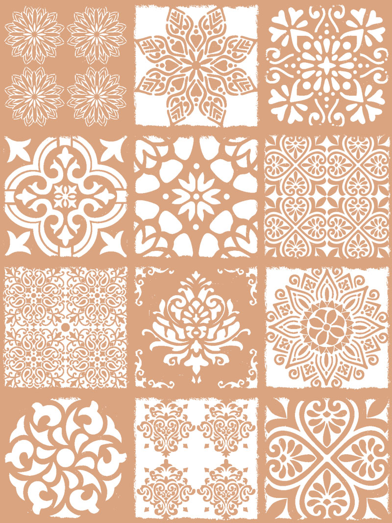 Fliesenaufkleber terracotta