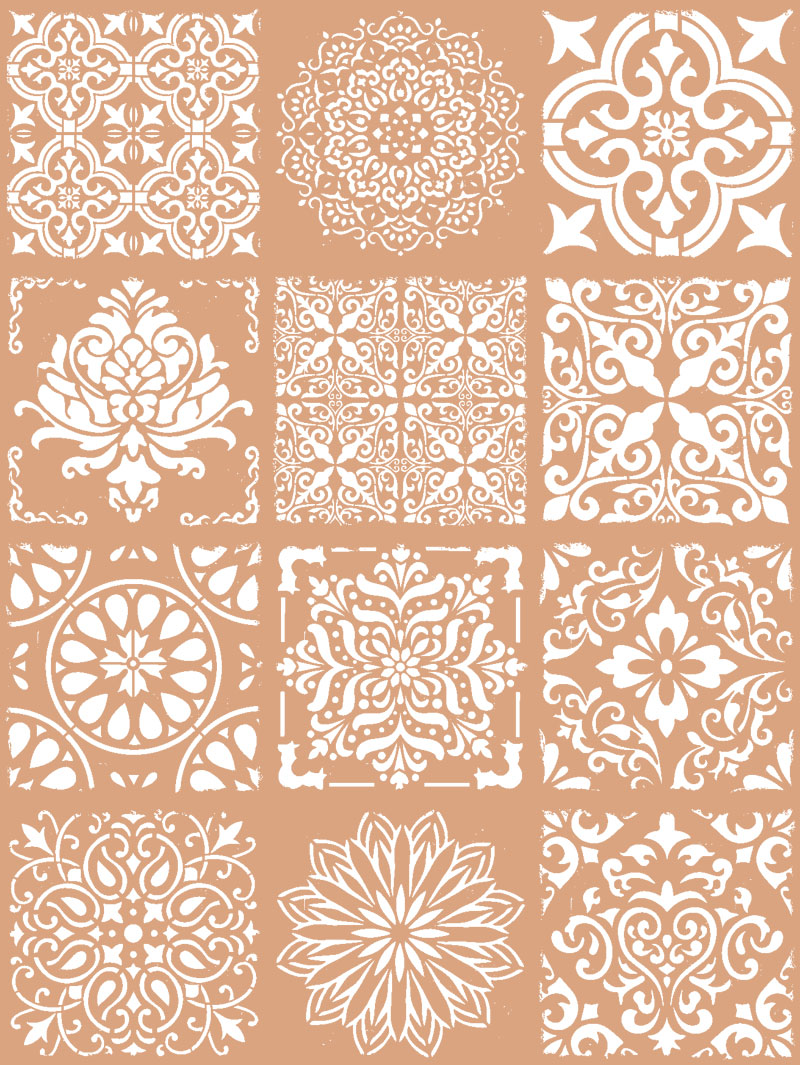 Fliesenaufkleber terracotta
