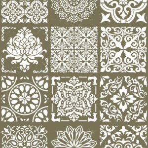 Fliesenaufkleber Wandaufkleber selbstklebend mit Ornamenten 12er Set verschiedene Größen und Farben