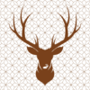 Platzdeckchen Hirsch Geometric Metalleffekt bronze