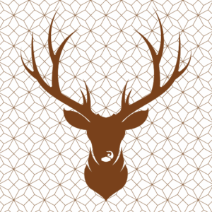 Platzdeckchen Hirsch Geometric Metalleffekt bronze