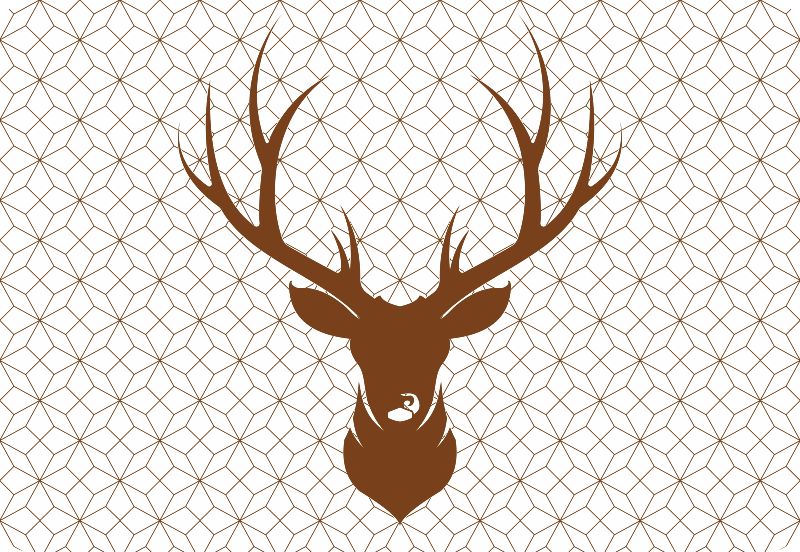 Platzdeckchen Hirsch Geometric Metalleffekt bronze