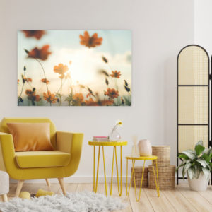 Alternative view of Wandbild einzigartig und modern - Blumenfeld im Sonnenlicht, 60 x 90 cm bis 120 x 180 cm