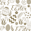 Untersetzer mit Metalleffekt, gold - Ostern