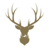 Untersetzer Hirsch Metalleffekt gold