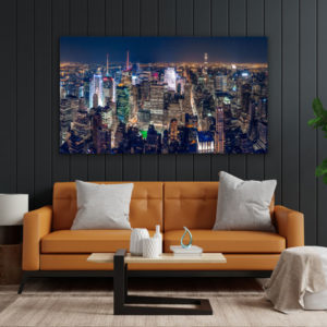 Alternative view of Wandbild einzigartig und modern - New York City bei Nacht, 60 x 90 cm bis 120 x 180 cm