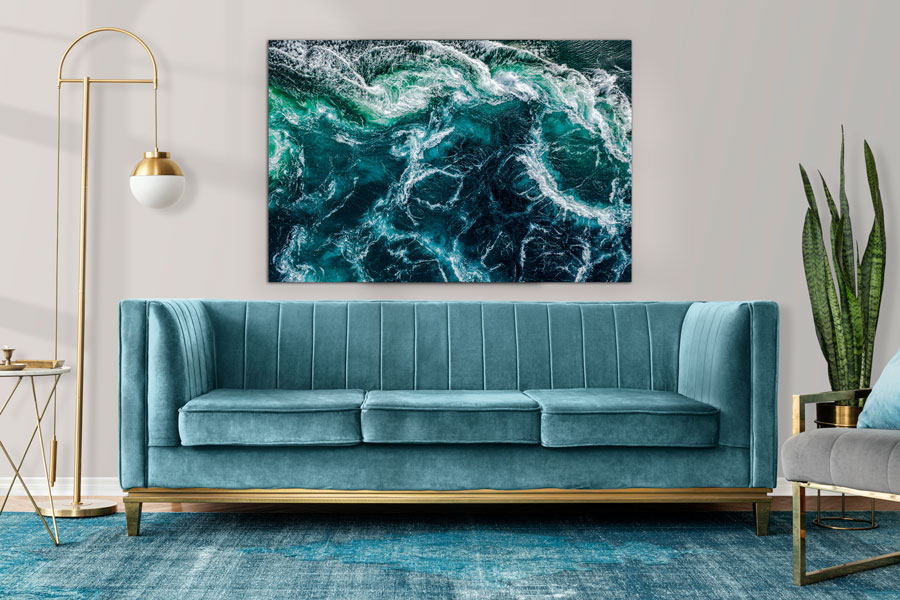 Wandbild Wasser Meer - einzigartig und modern, 60 x 90 cm bis 120 x 180 cm – Bild 2