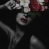 Wandbild-Blumenfrau