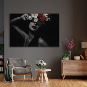 Blumenfrau Wandbild